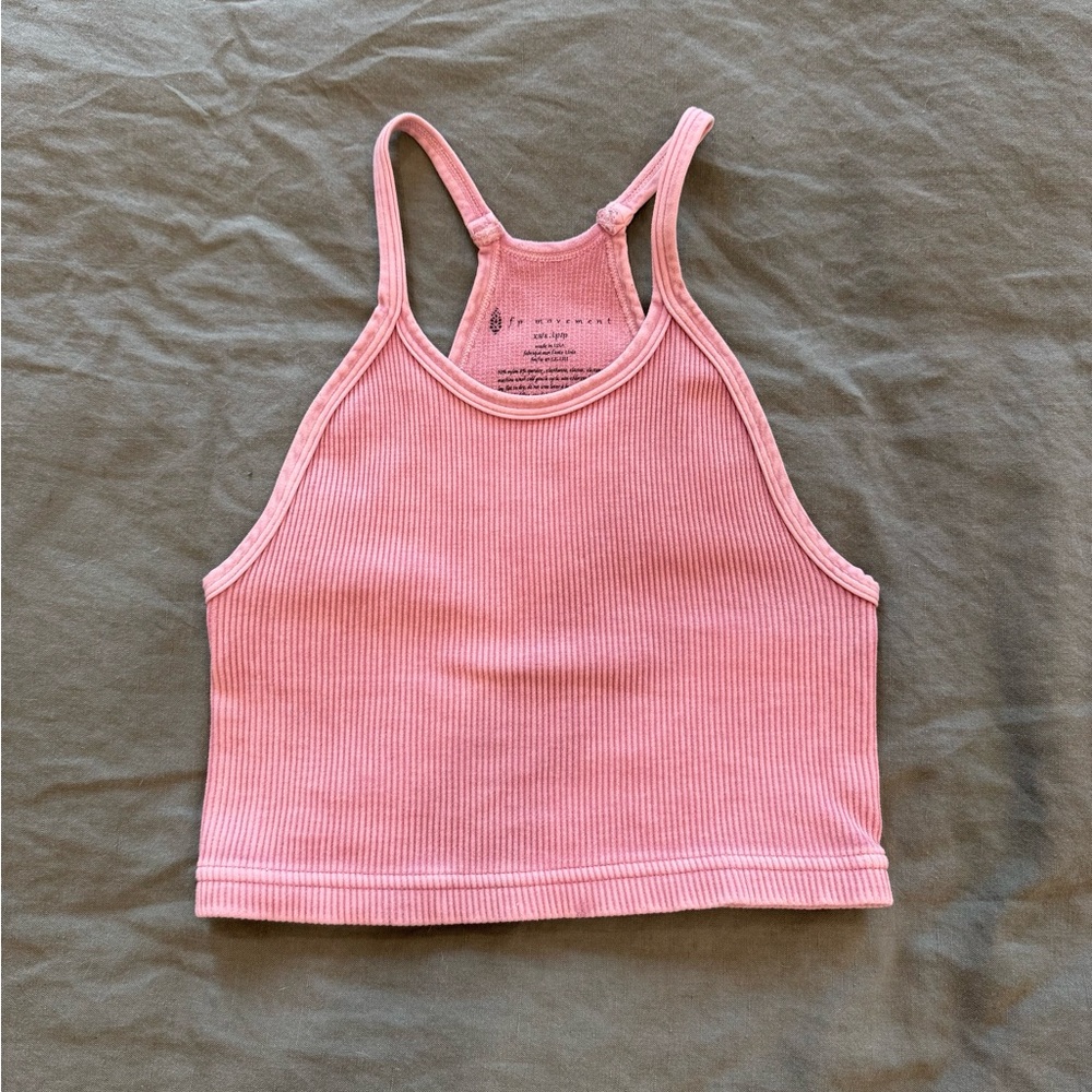 Free People movement Happiness Runs Crop Tank pink